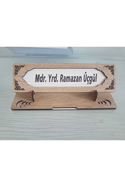 Evsay Masa Üstü Ahşap Mdf Isimlik, Isme Özel Ahşap Isimlik, Masa Üstü Isimlik