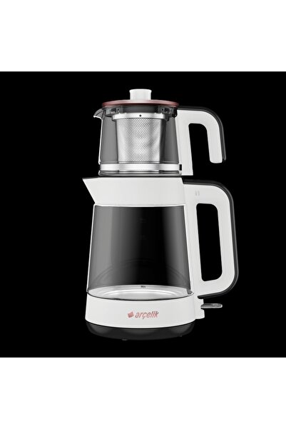 Arçelik 1900w, 2000ml, Çift Cam Beyaz Çay Makinesi