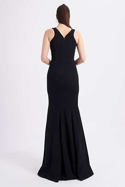 Balizza Blz-askılı Taş Detaylı Abiye Elbise