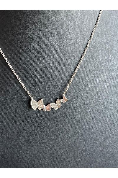 Gönülden Tasarım Special Design Zircon Stone Butterflies Necklace