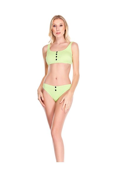 Louren Σετ γυναικείο μπικίνι Green Strap