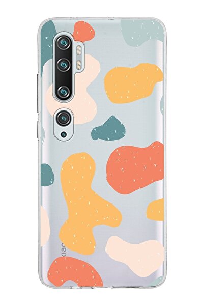 PrintiFy Xiaomi Mi Note 10 Uyumlu Kapak Grunge Tasarımlı Şeffaf Silikon Kılıf