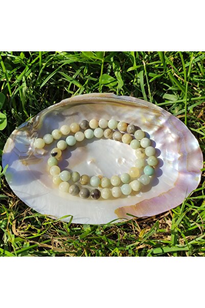 DOĞAL TAŞ DELİSİ Amazonit B Calitate Piatră Naturală Seria (8mm) (certificată)