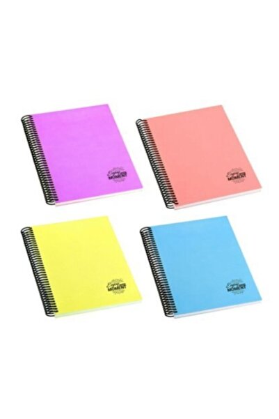 SİM 120 Yaprak Kareli Plastik Kapaklı Spirallı Defter ( Iki Adet )
