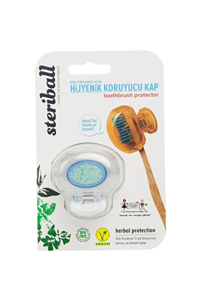 Steriball - Hijyenik Koruyucu Diş Fırçası Kabı Şeffaf