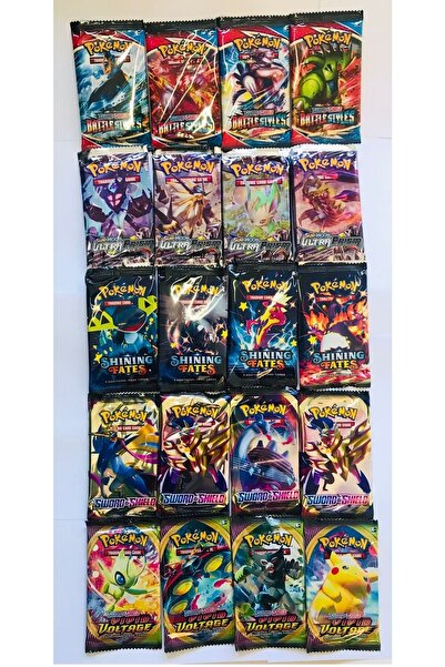 Abetto Market Pokemon Set of 5 20 Packs of 5 Series Pokemon Set with Special ...