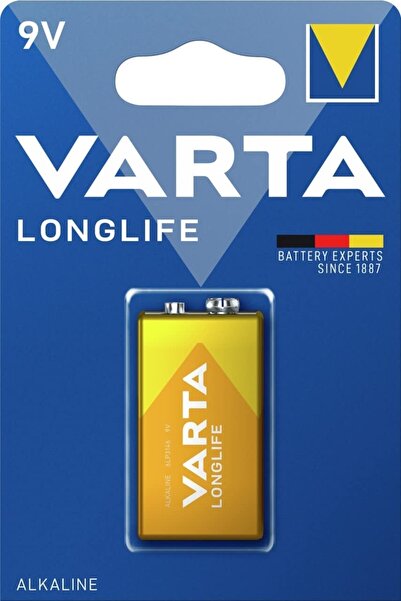 Varta Alkalin 9 Volt Pil Long Life Extra 9 V (10 Adet)
