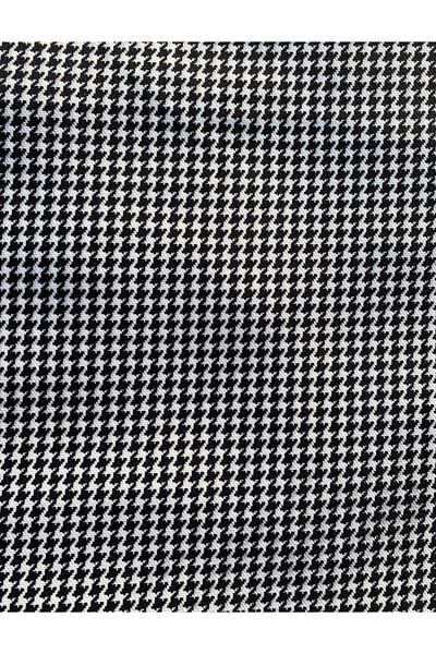 Favor Black and White Crow's Feet Patterned Digital Printed Fabric Fvr-671