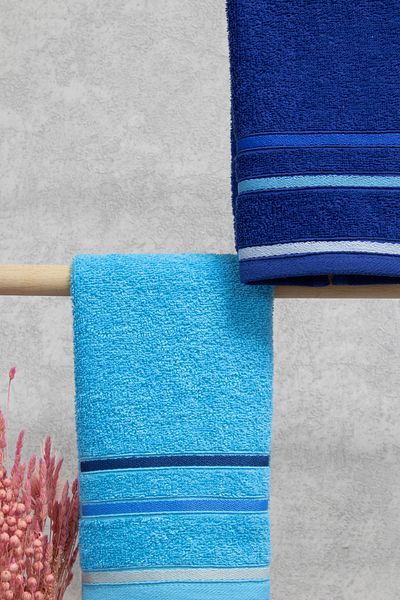 Class Royal Blue - Turquoise 100% Cotton 2-Piece 30 X 50 Cm Kitchen Towels V2