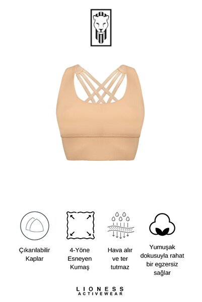 Lioness Activewear Ten Yüksek Destekli Sırt Detaylı Kaplı Spor Sütyeni