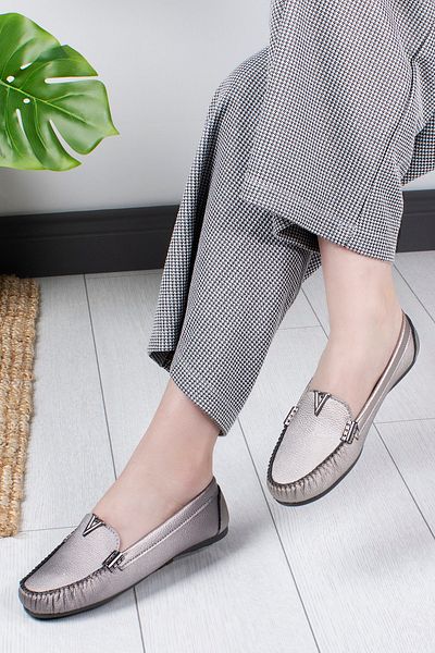 Khayt Balerini de zi cu zi casual Platinum Flora pentru damă