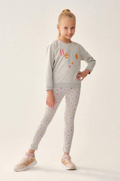 Dagi Grau bedruckte Leggings
