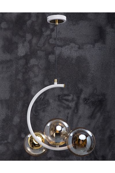 MŞ Aydınlatma Sesa White 3 Honey Lamp Chandelier