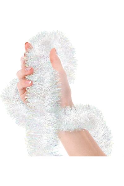 Huzur Party Store Біла новорічна гірлянда День народження Сімі Ялинка Прикраса 200x7 см На шию На шию Партійна прикраса