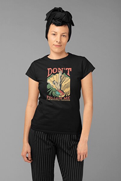 ErTaPassage Cățărător de stâncă negru cu imprimeu Femei tricou - T1434493