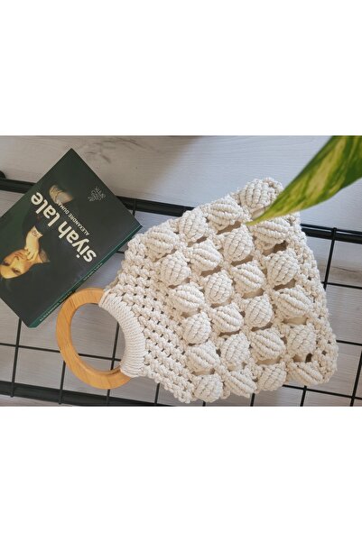 Makromedesgns Τσάντα Μακραμέ Παπάτια