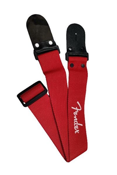 FENDER Gitar Askısı Kırmızı Renk (kayış) Bütün Enstrümanlara Uyumludur