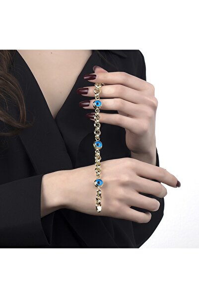 Goldlife jewellery Kadın Altın Nazar Boncuklu Bileklik