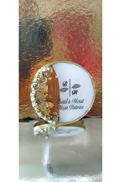 ErenAksesuar Epoksi Magnet 25 Ad. Altın Ve Gümüş Parçacıklı , Etiketli Ve Mık...