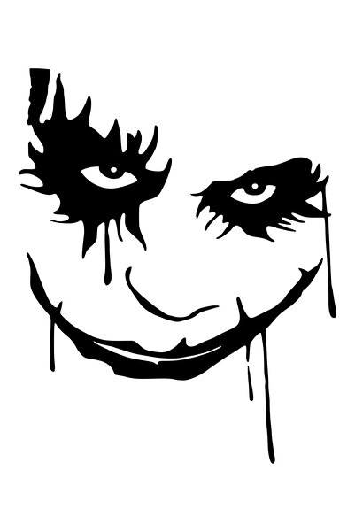 Quart Aksesuar 20 X 16 Cm Joker Yüzü Maske Oto Sticker Araba Cam Sticker