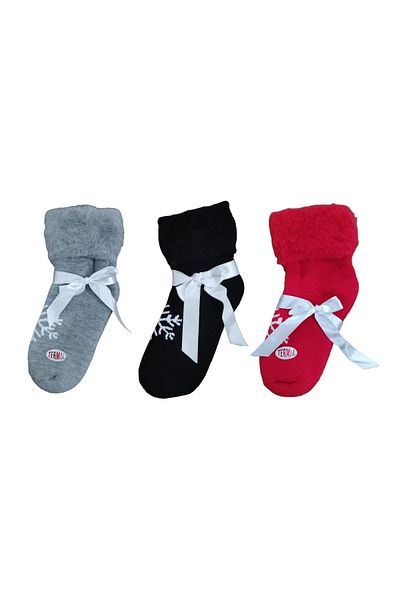 erceys 3 Pairs of Fleece Thick Thermal Folded Socks