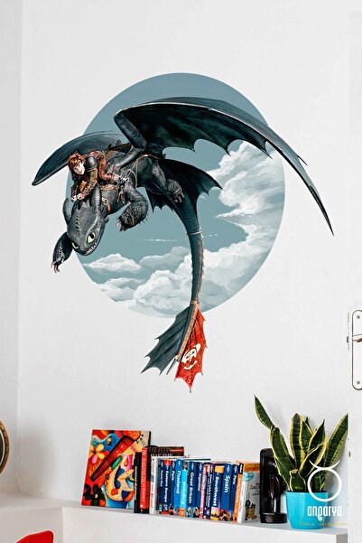 ANGARYA Ejderhanı Nasıl Eğitirsin, Gecenin Öfkesi Çocuk Odası Duvar Sticker