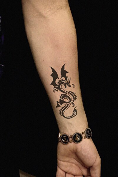 BiWini Tribal Ejderha Geçici Dövme Tattoo Bilek Kol Bacak Ve Göğüs Arası Erkek Kadın