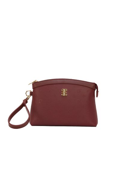 Pierre Cardin Claret Red Print Women's Clutch & Clutch Bag 05Po22Y1547
