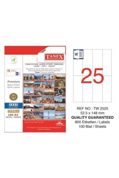 Tanex ملصق ليزر Tw-2525 52x148 مم Tw2525las10100