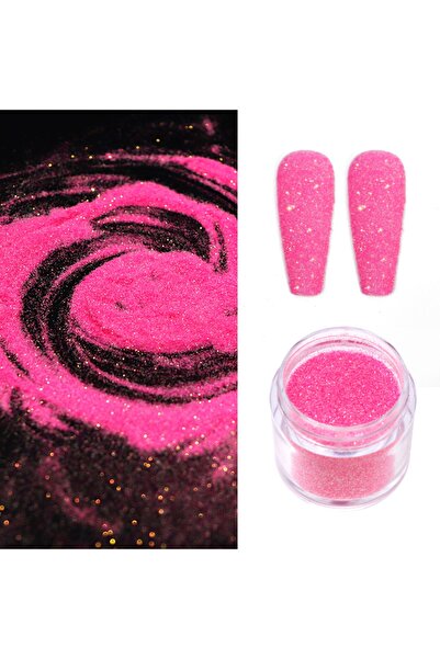 Beauty Box Şeker Pembe Candy Toz Sim Glitter Powder Nail Art Resin Art Kalıcı Oje Protez Tırnak Süsleme