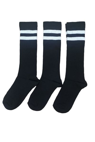 Leement socks 3 чифта памучни чорапи с райета до коляното