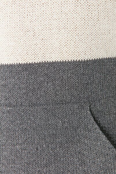 Trendyol Collection Светр з капюшоном Yunlu в клітинку Yunlu Пуловер з плиткою Regular Fit TMNAW22KZ0822