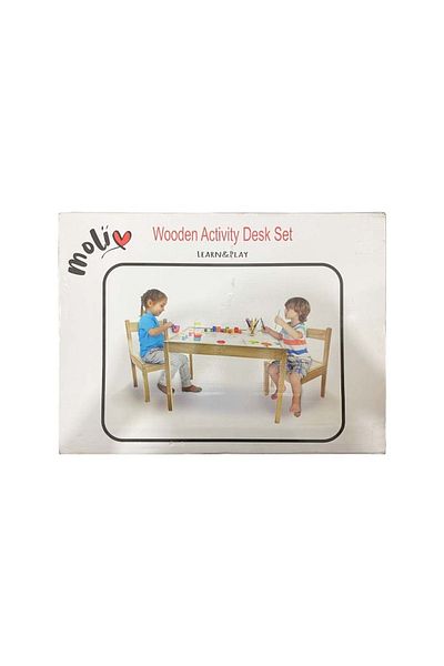 BAK GEL AL Molie Wooden Table and 2 Chairs Set