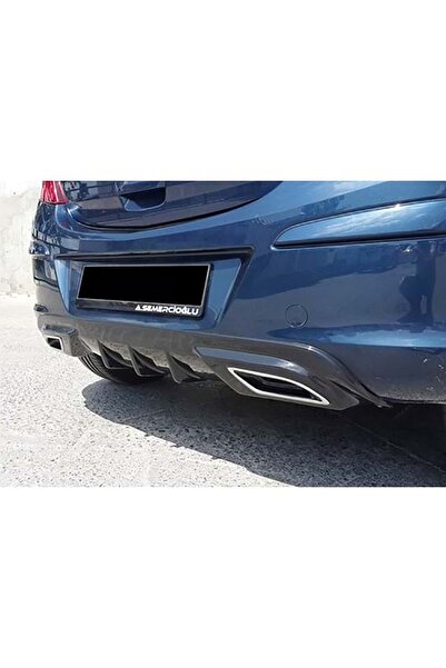 HasAkman Opel Corsa D Sport Difüzör Piona Black + Egzoz Ucu Kromlar 2011 2012...