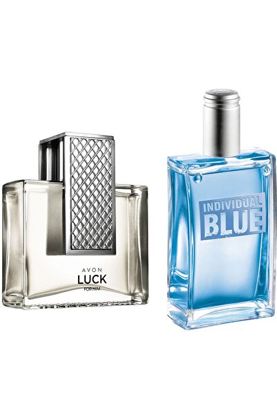 AVON Luck Edt 75 Ml Erkek Parfümü Ve Individual Blue Edt 100 Ml Erkek Parfüm Seti Orijinal