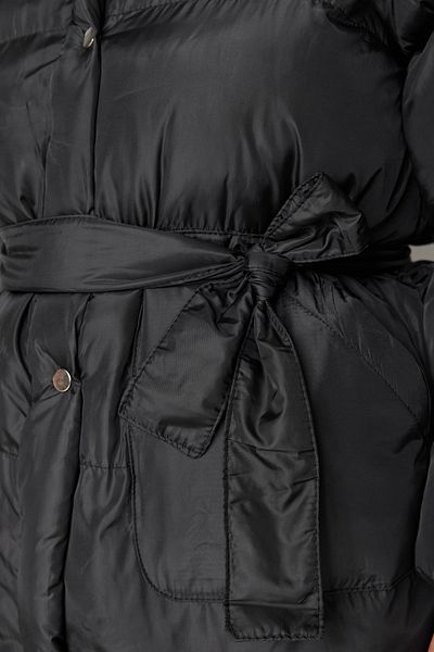 Trendyol Curve سترة سوداء منتفخة بقصة عادية - TBBAW23AW00009 مع تفاصيل ربط