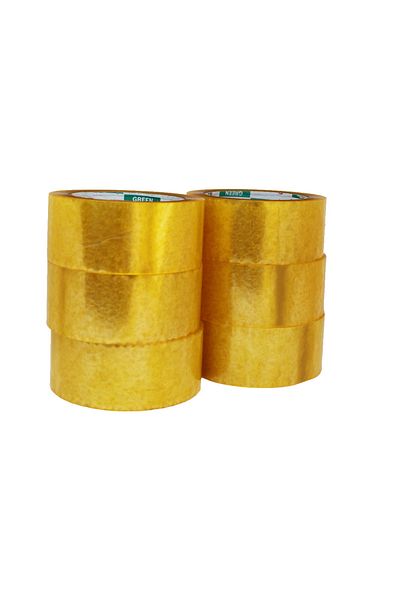 Nuga Bant 6 Pieces Nougat Transparent Duct Tape 45 Mm * 100 Meters 38 Micron Acrylic (6 PCS)