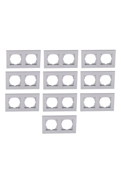 Netelsan Byobu 10 Pieces Bright Silver Double Frame