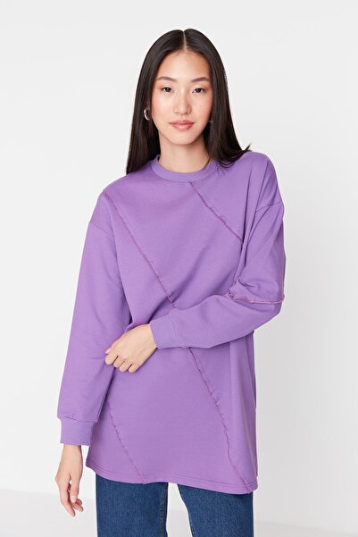Trendyol Modest Tunic - Purple - Oversize