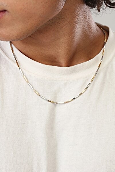 BUTİKVAR Men's Necklace - Metal in Gold and Silver Color
