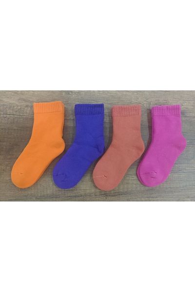 Leement socks Детски 4 чифта дебели хавлиени термочорапи Безшевна премиум серия