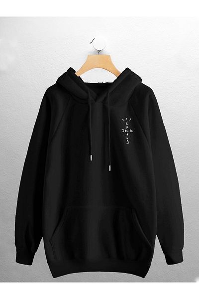 Joza Outdoors Unisex Femei Bărbați Cactus Jack Travis Scott Imprimat Negru Oversize Sweat