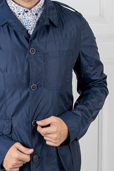 Sarar Συνέντευξη Agata Seasonal Navy Blue Coat