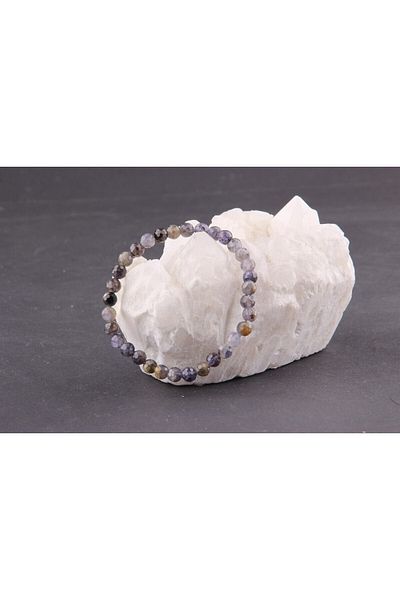 ALAVAN Iyolit Natural Stone Bracelet 6 Mm, Crystal Accessory, Healing Vibration Therapy, Premium Quality