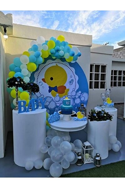 Lema Store 50 Adet Ördek Duck Konsept Parti Doğum Günü Sarı Mavi Beyaz 2023