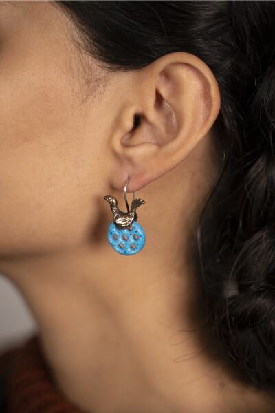 Gümüşhanesi Süryani Nazar Boncuklu Küpe