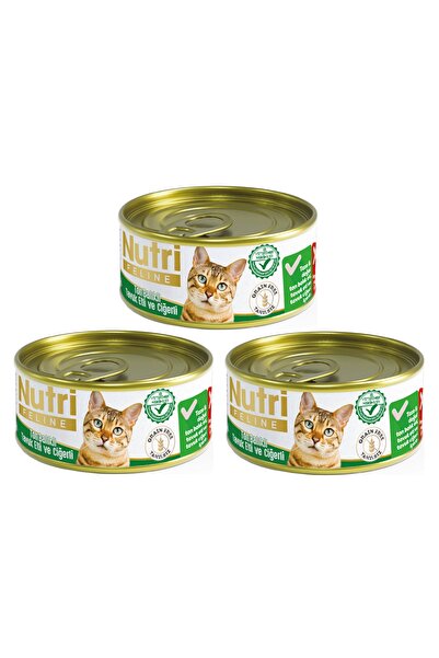 Feline Tahılsız Ton Balıklı, Tavuk Etli Ve Ciğerli Kedi Konservesi 85 Gr - 3 Adet