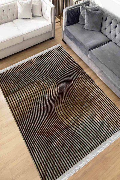 Motto Rug Store Eko Dijital Baskı Yıkanabilir Kaymaz Taban Dekoratif Salon Ha...
