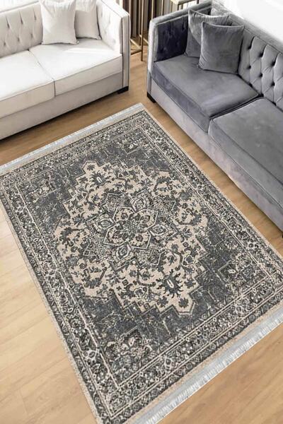 Motto Rug Store Eko Dijital Baskı Yıkanabilir Kaymaz Taban Dekoratif Salon Ha...