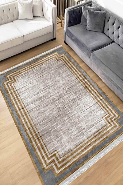 Motto Rug Store Eko Dijital Baskı Yıkanabilir Kaymaz Taban Dekoratif Salon Ha...